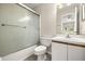 Bathroom with shower and vanity at 14625 Par Club Cir, Tampa, FL 33618