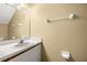 Simple bathroom with a single sink and mirror at 14625 Par Club Cir, Tampa, FL 33618