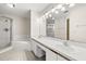 Double vanity bathroom with soaking tub and shower at 14625 Par Club Cir, Tampa, FL 33618