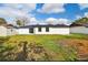 Back of house, freshly painted and landscaped at 26728 Hickory Loop, Lutz, FL 33559