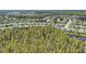 An aerial view of a neighborhood with lush surrounding trees and well-maintained homes with manicured lawns at 4735 Rolling Green Dr, Wesley Chapel, FL 33543