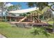 Community playground featuring slides, climbing structures, and a shaded canopy for sunny days at 4735 Rolling Green Dr, Wesley Chapel, FL 33543