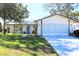 One-story house with attached garage, and landscaped lawn at 8040 Pasadena Dr, Port Richey, FL 34668