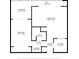 Floor plan showing a spacious layout with 1 bedroom and 1 bath at 2579 Countryside Blvd # 1105, Clearwater, FL 33761