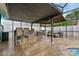 Relaxing pool area with patio furniture and covered lanai at 6926 Williams Dr, Tampa, FL 33634