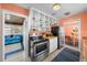 Modern kitchen with stainless steel appliances and open shelving at 1602 30Th W St, Bradenton, FL 34205