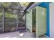 Convenient outdoor shower next to the pool and patio area at 616 Lyons Ln, Longboat Key, FL 34228