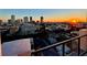 Balcony view of the city at sunset, featuring vibrant colors and skyline silhouette at 226 5Th N Ave # 1502, St Petersburg, FL 33701