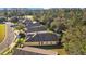 Aerial view of homes in a quiet neighborhood backing to a serene wooded area and golf course at 4275 Caskie Pl, Brooksville, FL 34604