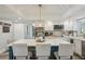 Well-appointed kitchen with stainless steel appliances, a center island with seating and a stylish backsplash at 13945 75Th Ave, Seminole, FL 33776
