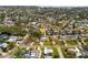 Aerial view of the property showcasing the neighborhood and canal front location at 5321 Dover Ne St, St Petersburg, FL 33703