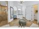 Bright bathroom showcasing double vanity, walk-in shower, and stylish design elements for a luxurious feel at 751 34Th Ne Ave, St Petersburg, FL 33704