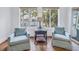Cozy sitting area with water views, comfortable chairs, a table and a decorative lamp at 751 34Th Ne Ave, St Petersburg, FL 33704