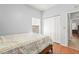 A bedroom features wood flooring and a closet at 3611 19Th N St, St Petersburg, FL 33713