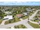 Spacious homes in a neighborhood from above with a cul-de-sac and lush trees at 4514 Dewey Dr, New Port Richey, FL 34652