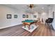 Large game room with pool table, decorative rug, barstool seating, and wall art at 1308 Alhambra Dr, Apollo Beach, FL 33572