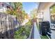 Backyard garden featuring a well maintained space with lush plants and an adjacent walkway at 1926 Burlington N Ave, St Petersburg, FL 33713