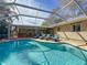 Inviting screened pool area with lounge chairs and tropical landscaping for the ultimate relaxation at 6723 Mango S Ave, St Petersburg, FL 33707