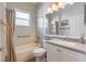 Clean bathroom with shower/tub combination at 5004 Sandy Brook Cir, Wimauma, FL 33598