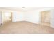 Large carpeted bedroom with walk-in closet and bathroom entrance at 7815 Bronze Oak Dr, Wesley Chapel, FL 33545