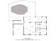 Detailed first floor plan showcasing layout with a swimming pool, and dimensions for rooms at 8716 Hickorywood Ln, Tampa, FL 33615