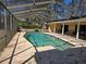Enclosed pool area with brick paving, providing a private outdoor retreat for relaxation and recreation at 2280 Toniwood Ln, Palm Harbor, FL 34685