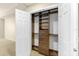 Walk-in closet featuring custom shelving and drawers for optimal organization and storage space at 700 S Harbour Island Blvd # 226, Tampa, FL 33602