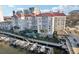 Beautiful waterfront condo building with a private boat dock and a luxurious pool area at 700 S Harbour Island Blvd # 226, Tampa, FL 33602