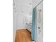 Bathroom featuring a walk-in shower, tile floors, and a vanity with a granite countertop at 79 Palm Dr, Placida, FL 33946