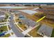 Aerial shot of home in planned community with lakes and sidewalks at 11307 Linden Depot Rd, San Antonio, FL 33576
