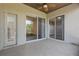 An inviting patio is perfect for outdoor seating and enjoyment of the outdoors at 11321 Flora Springs Dr, Riverview, FL 33579