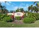 Attractive community entrance sign with lush landscaping, creating a welcoming atmosphere at 2825 Terra Ceia Bay Blvd # 1902, Palmetto, FL 34221