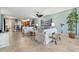Open concept living room featuring tile flooring, light paint, ceiling fan and access to the kitchen at 2825 Terra Ceia Bay Blvd # 1902, Palmetto, FL 34221