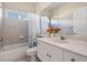 Bathroom featuring a combination tub and shower at 394 Tall Oak Trl, Tarpon Springs, FL 34688