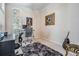 Home office features natural light, desk, and contemporary decor at 394 Tall Oak Trl, Tarpon Springs, FL 34688