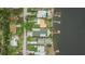 Aerial image showing the house's location near the water and surrounding neighborhood at 1022 Canal St, Ruskin, FL 33570