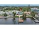 Rear exterior showcasing a backyard featuring a private dock on the water at 1022 Canal St, Ruskin, FL 33570