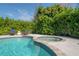A relaxing pool and spa area with lush greenery, inviting you to unwind in privacy at 3611 W De Leon St, Tampa, FL 33609