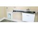 A new laundry area has new sink and hookups for appliances at 422 Shannon Estates Ct, Plant City, FL 33563
