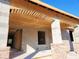 Unfinished patio, showcasing the architectural framework and brick detailing at 422 Shannon Estates Ct, Plant City, FL 33563