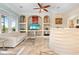 Stylish living room with modern furniture, decor, and media center for relaxing and entertaining at 8731 Betty St, Port Richey, FL 34668