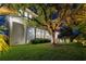 A manicured backyard features a large tree and the home's rear exterior at 5038 W Dickens Ave, Tampa, FL 33629