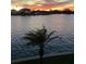 Gorgeous sunset view of the water, with a palm tree in the foreground at 16134 4Th E St, Redington Beach, FL 33708