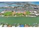 Beautiful aerial view of a waterfront community with sports fields and stunning waterway views at 343 Rex Pl # F, Madeira Beach, FL 33708