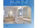 Primary bathroom with double sinks, a large mirror, and a separate tub with tile surround at 4553 31St E Ct, Bradenton, FL 34203