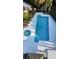 Aerial view of community pool and spa at 1604 Boswell Ln, New Port Richey, FL 34655
