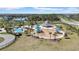 Aerial view of the community park with a pool, playground, and picnic area at 32202 Summerglade Dr, Wesley Chapel, FL 33545
