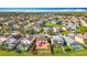 Aerial view of a home in a residential area, showcasing the property's lot size and community setting at 27500 Breakers Dr, Wesley Chapel, FL 33544