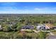 This aerial view showcases the home's location among lush greenery and neighboring homes at 9050 San Martin Ne Blvd, St Petersburg, FL 33702