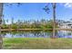 Scenic lake view with mature trees providing privacy and natural beauty around the community at 6303 Green Oak Cir, Bradenton, FL 34203